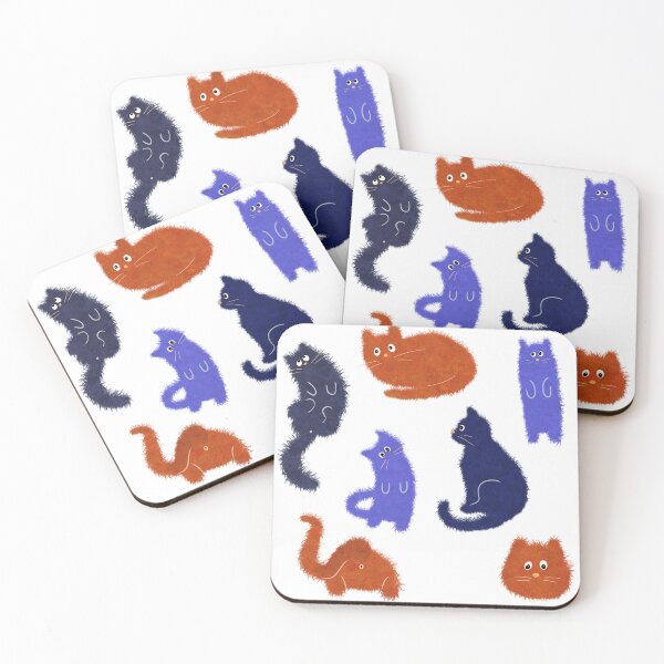 Item preview, Funny cats cute hand drawn set of  stickers, print, decoration designed and sold by NatalkaP.