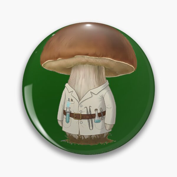 Item preview, The Scientist Mushroom - Botanical Illustration Humor designed and sold by Tresorsdesbois.
