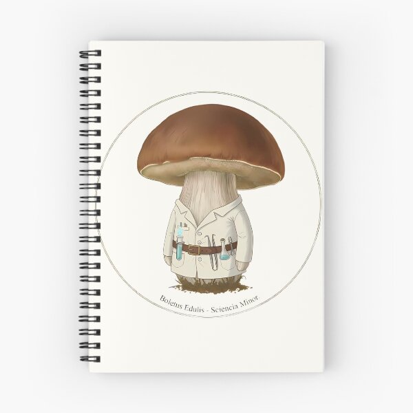 Item preview, The Scientist Mushroom - Botanical Illustration Humor designed and sold by Tresorsdesbois.