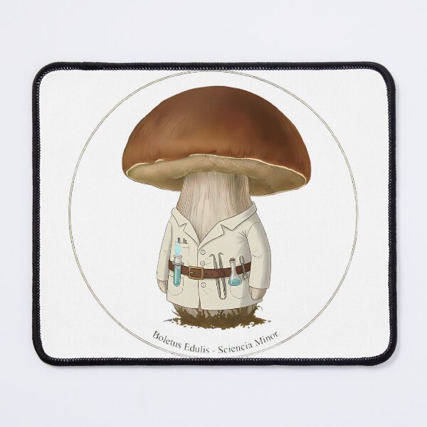 Item preview, The Scientist Mushroom - Botanical Illustration Humor designed and sold by Tresorsdesbois.