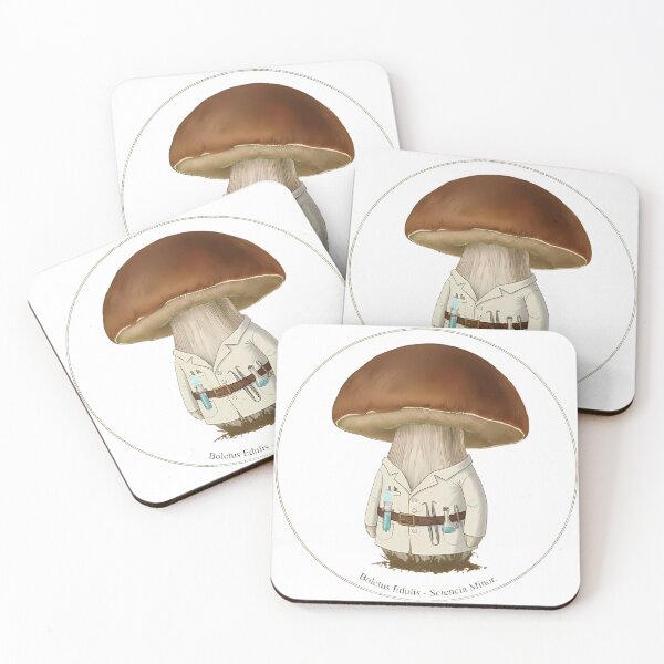 Item preview, The Scientist Mushroom - Botanical Illustration Humor designed and sold by Tresorsdesbois.