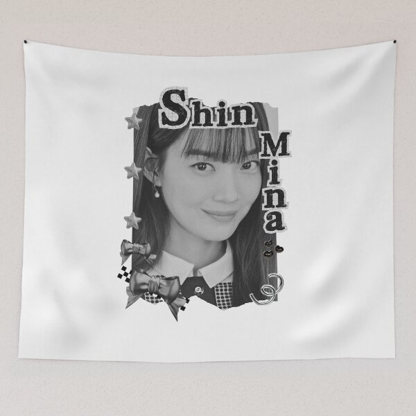 Item preview, Shin Min-a (신민아) Korean actress South Korean celebrity K-drama star Korean film n Black and White Collage Digital Art Portrait designed and sold by AJUNICE STUDIO.