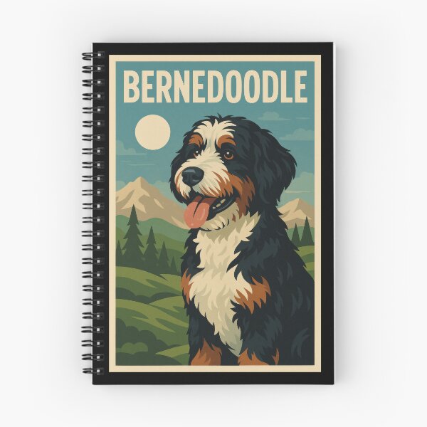 Item preview, Bernedoodle Alpine Poster Art designed and sold by Flying Doggo.