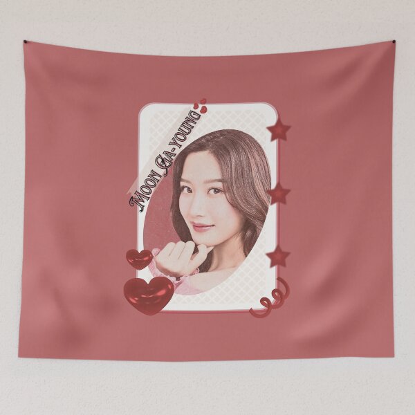 Item preview, Moon Ga-young Korean actress South Korean celebrity K-drama star Korean film  illustration Red Aesthetic Collage Design designed and sold by AJUNICE STUDIO.