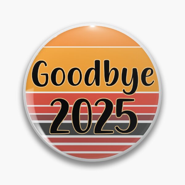 Item preview, Goodbye 2025 Retro Striped Sunset New Year T-Shirt Design designed and sold by Design-Pro-21.