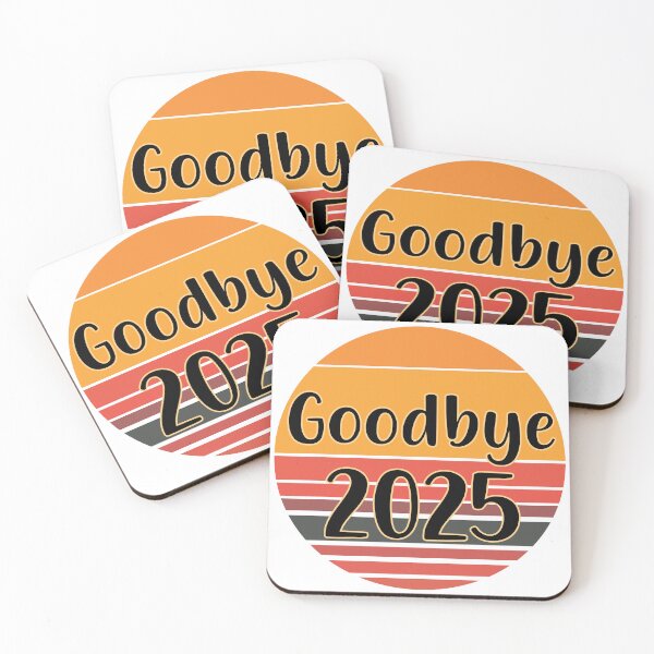 Item preview, Goodbye 2025 Retro Striped Sunset New Year T-Shirt Design designed and sold by Design-Pro-21.