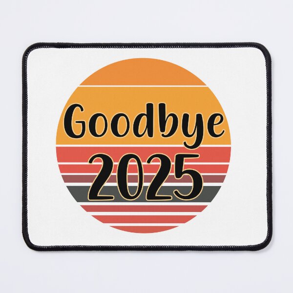 Item preview, Goodbye 2025 Retro Striped Sunset New Year T-Shirt Design designed and sold by Design-Pro-21.