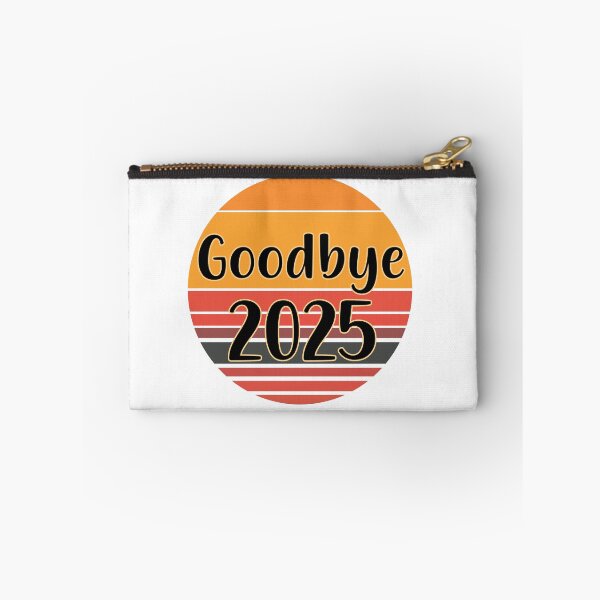 Item preview, Goodbye 2025 Retro Striped Sunset New Year T-Shirt Design designed and sold by Design-Pro-21.