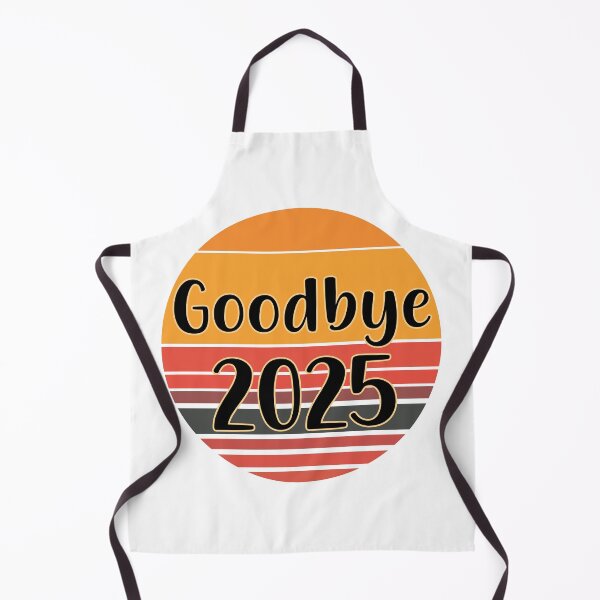 Item preview, Goodbye 2025 Retro Striped Sunset New Year T-Shirt Design designed and sold by Design-Pro-21.