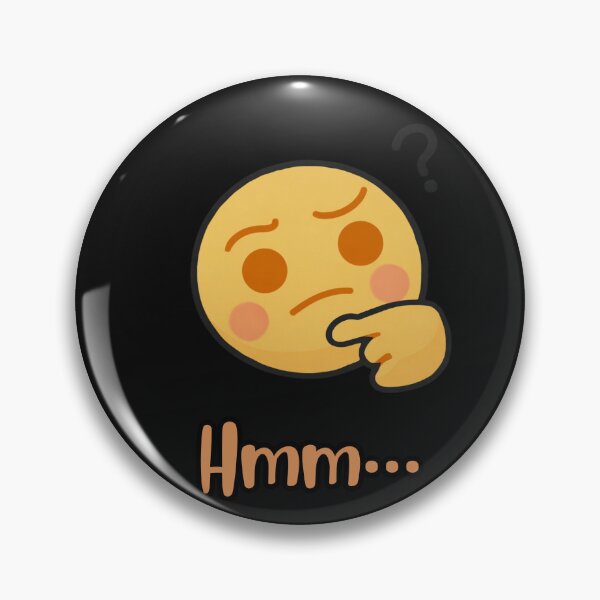 Item preview, Hmm… Thinking Mood – Relatable Cute Emoji Illustration designed and sold by hallwell.