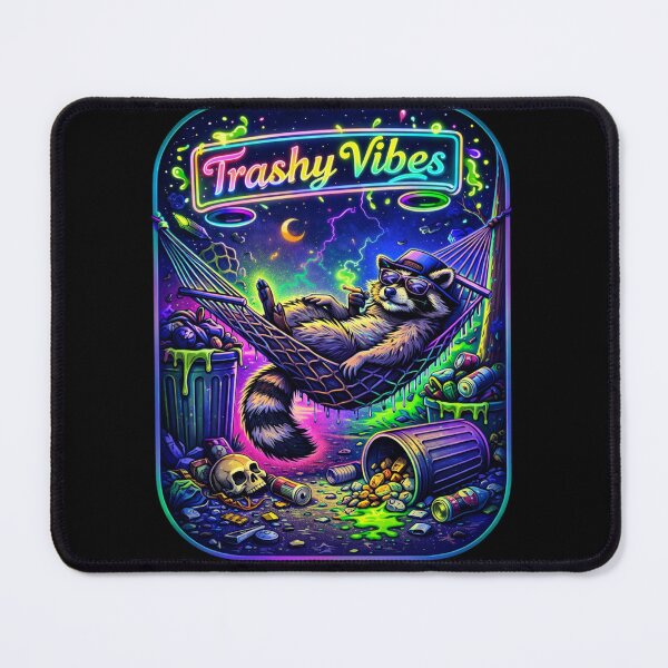Item preview, trashly vibes trash panda drunk raccoon designed and sold by zuzzelek44.