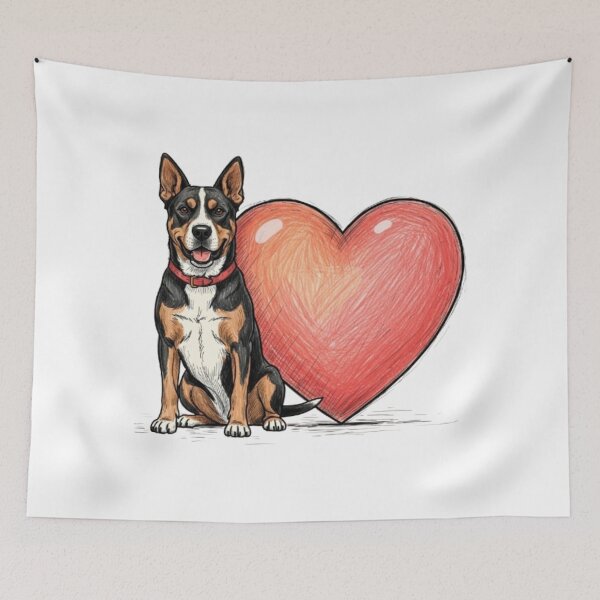 Item preview, Heart Guardian Dog designed and sold by PetJoyPrintsCO.
