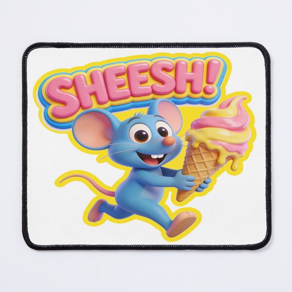 Item preview, Sheesh Blue Mouse Ice Cream Cartoon Illustration designed and sold by Zippy Creation.