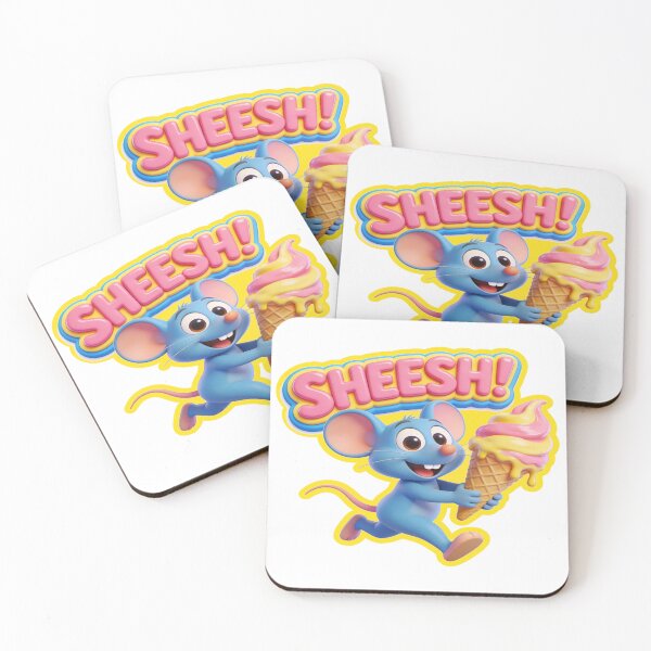 Item preview, Sheesh Blue Mouse Ice Cream Cartoon Illustration designed and sold by Zippy Creation.
