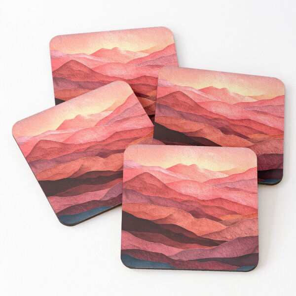 Item preview, Abstract Sunset Landscape – Warm Layered Terracotta Art designed and sold by NewArt33.