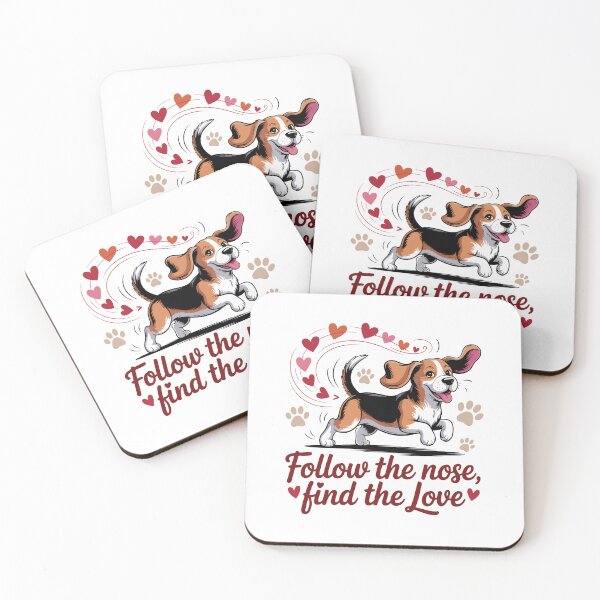 Item preview, Beagle Valentine Quote Follow the Nose Find the Love designed and sold by MuniraWearify.
