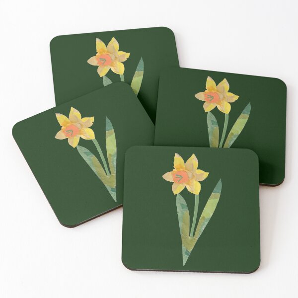 Item preview, Daffodil flower analogue collage narcissus national flower of Wales designed and sold by Pretty-Nonsense.
