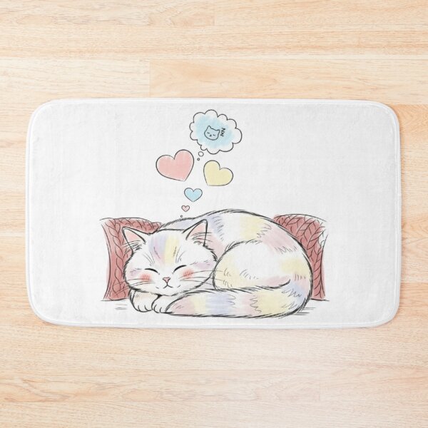 Item preview, Gato Dormido Soñando Amor designed and sold by PetJoyPrintsCO.