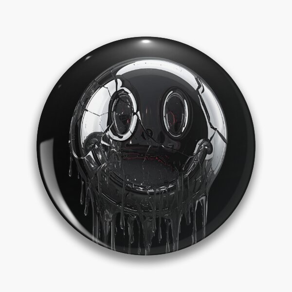 Item preview, Melting chrome smiley face 1 designed and sold by Neon G.