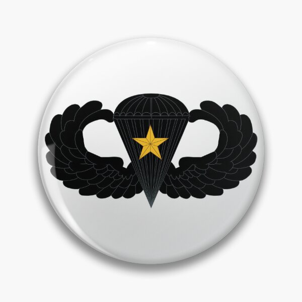 Item preview, Badge - Army - Parachutist - Basic - 1 Combat Star - Black - Metal - 1 X 300 designed and sold by Military Insignia Products.