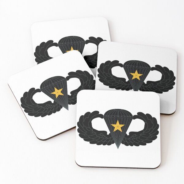 Item preview, Badge - Army - Parachutist - Basic - 1 Combat Star - Black - Metal - 1 X 300 designed and sold by Military Insignia Products.