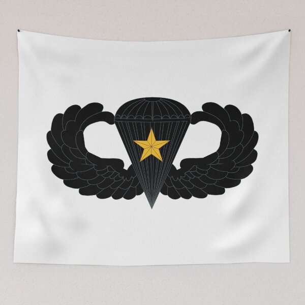 Item preview, Badge - Army - Parachutist - Basic - 1 Combat Star - Black - Metal - 1 X 300 designed and sold by Military Insignia Products.