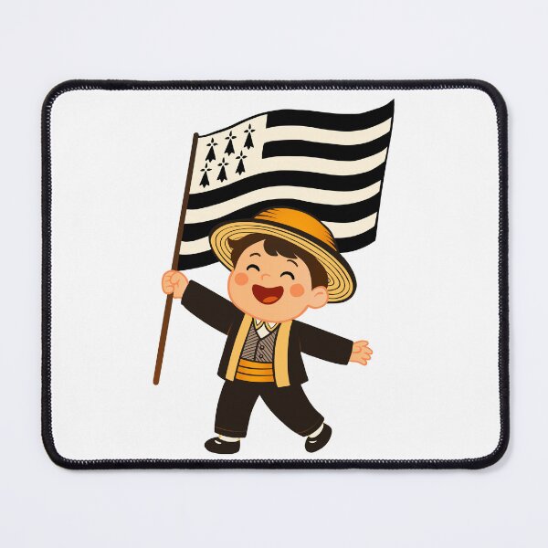 Item preview, Cute happy Breton boy with flag of Brittany designed and sold by 1enchik.