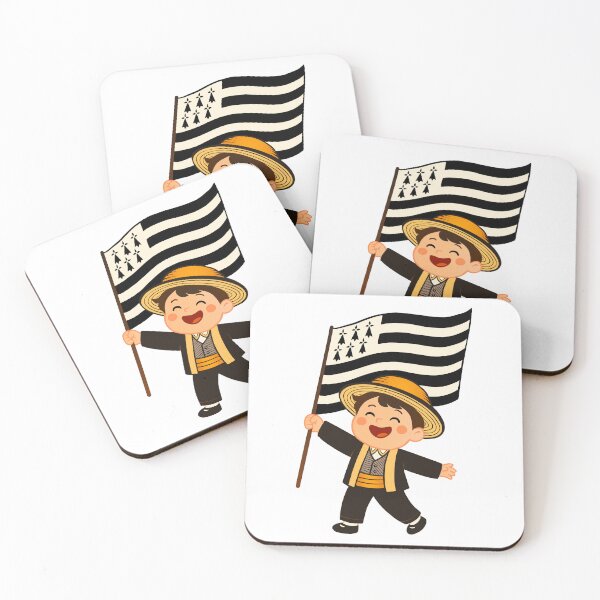 Item preview, Cute happy Breton boy with flag of Brittany designed and sold by 1enchik.