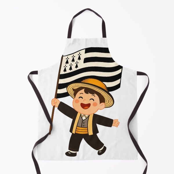 Item preview, Cute happy Breton boy with flag of Brittany designed and sold by 1enchik.