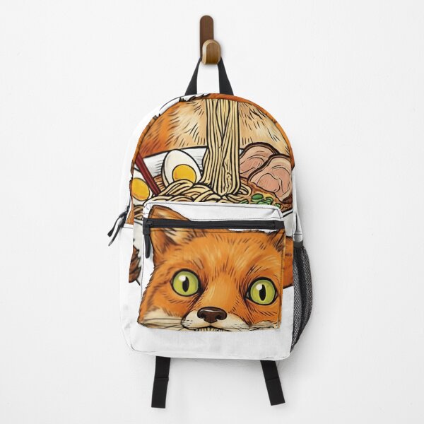 Item preview, Cute Kitsune Ramen Fox - Kawaii Japanese Noodle Cat Style Art designed and sold by Taha Art Designs.