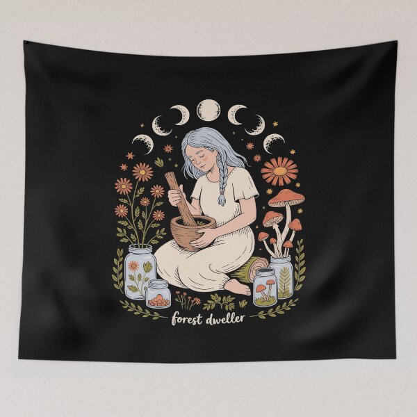 Item preview, Forest Dweller Autumn Forest Witch Magic designed and sold by MooonTees.