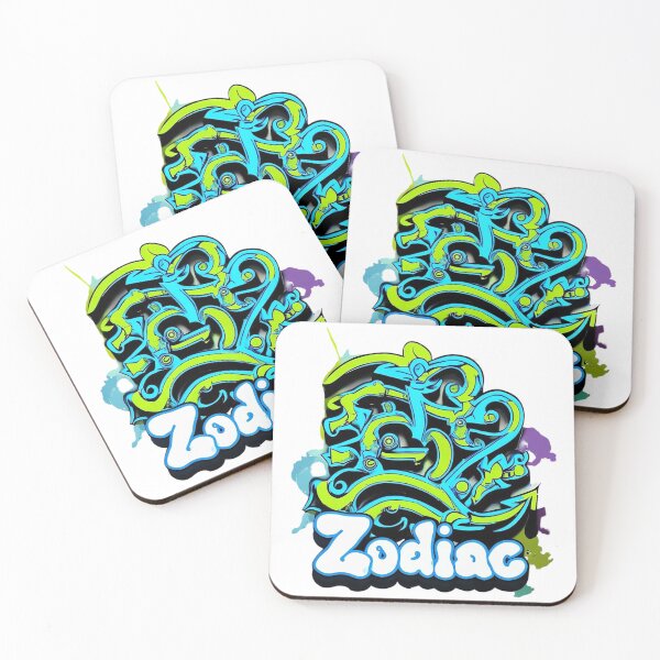 Item preview,  Vibrant Cyber-Graffiti Art Featuring Zodiac Text designed and sold by newvisionart191.