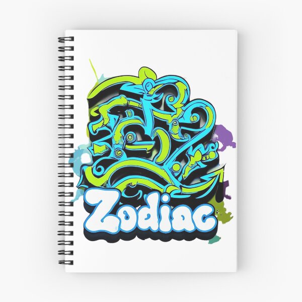 Item preview,  Vibrant Cyber-Graffiti Art Featuring Zodiac Text designed and sold by newvisionart191.