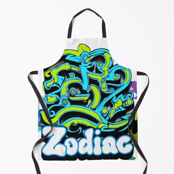 Item preview,  Vibrant Cyber-Graffiti Art Featuring Zodiac Text designed and sold by newvisionart191.