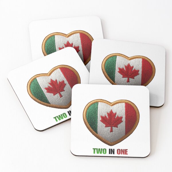 Item preview, Italian Canadian Heart - Two In One Embroidery Style designed and sold by PI-Global.