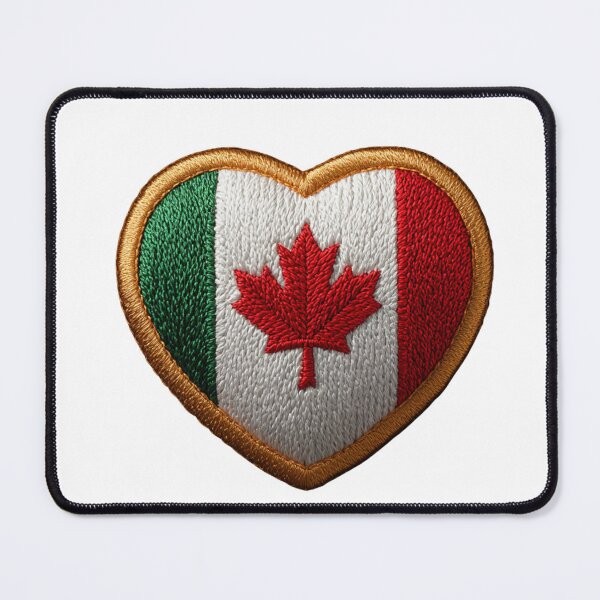 Item preview, Italian Canadian Heart - Two In One Embroidery Style designed and sold by PI-Global.
