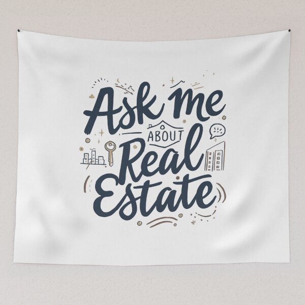 Item preview, Ask Me About Real Estate | Realtor T-Shirt for Agents, Brokers & Housing Market Professionals designed and sold by GAIDREDA.