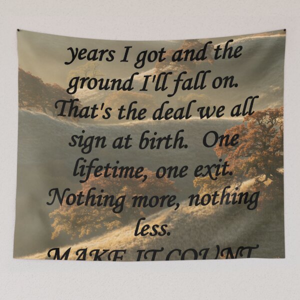 Item preview, Make It Count - Grateful Life Motivational Quote designed and sold by Penrodius.