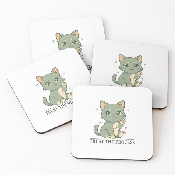 Item preview, Trust The Process Lo-Fi Anime Supportive Cat Motivation Quote designed and sold by GiftsForge.