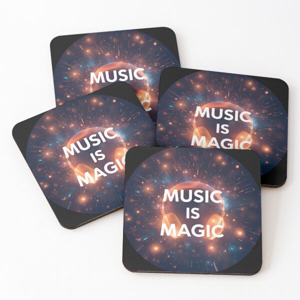 Item preview, Music is Magic – headphones releasing glowing sparkles 3 designed and sold by Neon G.