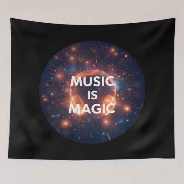 Item preview, Music is Magic – headphones releasing glowing sparkles 3 designed and sold by Neon G.