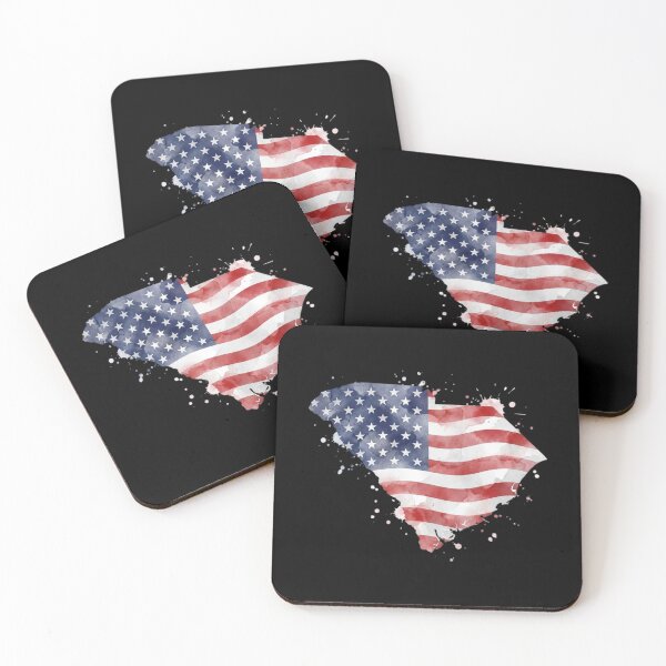 Item preview, South Carolina Stars & Stripes State Silhouette – Distressed Americana designed and sold by Paper Drip.