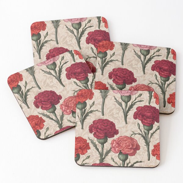 Item preview, Classic Carnation Floral Pattern With Refined Vintage Mood. designed and sold by MissYouONLY.