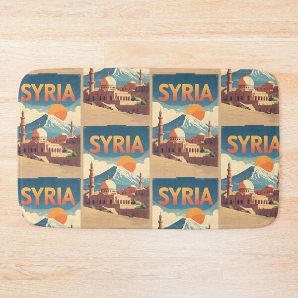 Item preview, Syria Retro Vintage Travel Design designed and sold by TravelersGems.