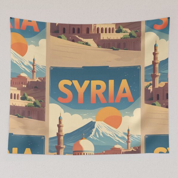 Item preview, Syria Retro Vintage Travel Design designed and sold by TravelersGems.