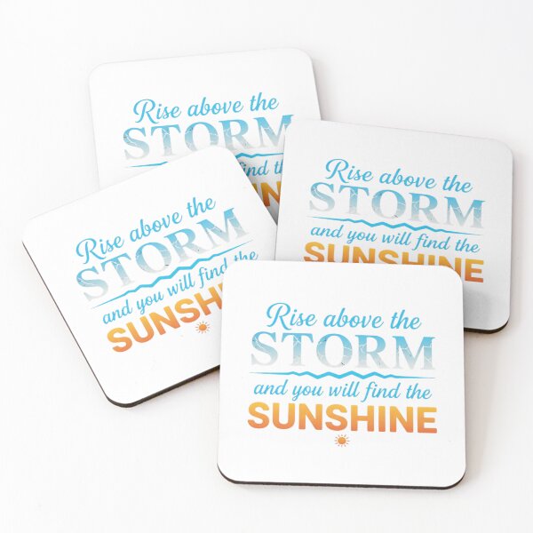 Item preview, Rise Above the Storm Find the Sunshine Motivational Quote designed and sold by DraftNDreamShop.