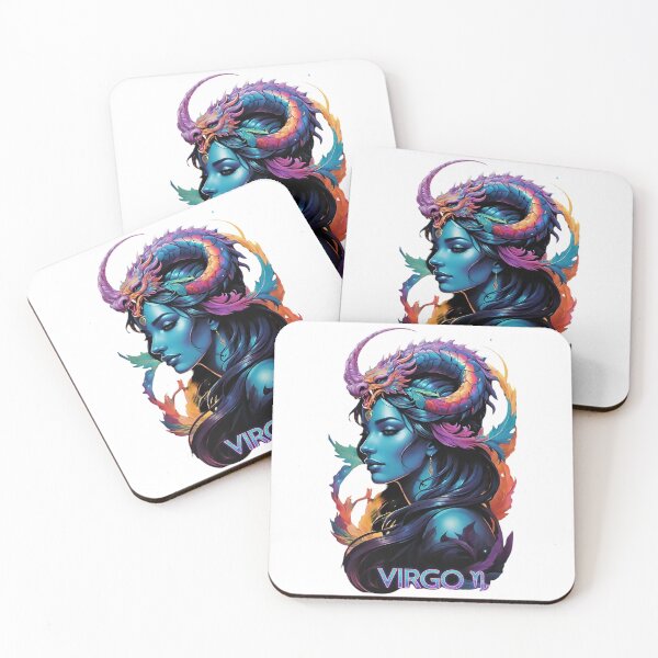 Item preview, Mystical Blue Maiden With Dragon Crown Virgo Art designed and sold by newvisionart191.