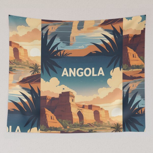 Item preview, Angola Retro Vintage Travel Design designed and sold by TravelersGems.