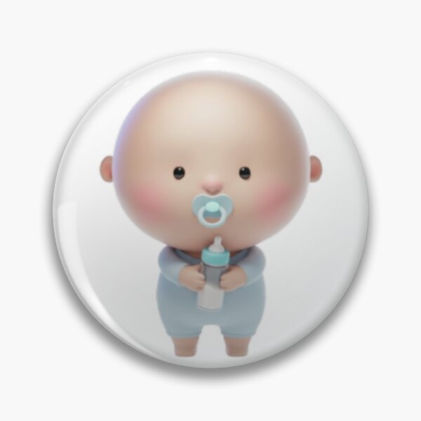 Item preview, PACI Baby 3D Character Art – Cute Pacifier Toddler Illustration designed and sold by HNstory.
