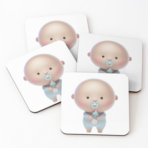 Item preview, PACI Baby 3D Character Art – Cute Pacifier Toddler Illustration designed and sold by HNstory.